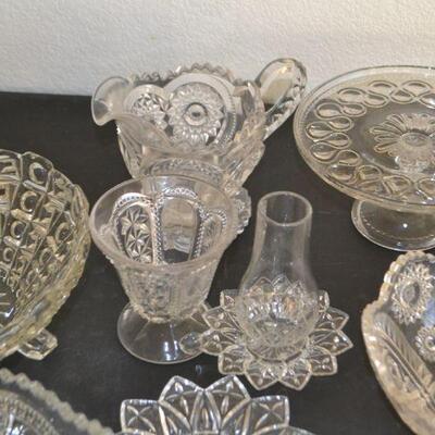 LOT 161 CRYSTAL AND PRESSED GLASS