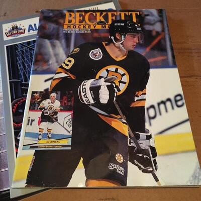 1990s ERIC DEJARDINS Autograph Philadelphia Flyers with Magazine Lot. LOT 5