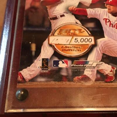 2008 World Series Philadelphia Phillies Limited Edition Plaque. LOT 9