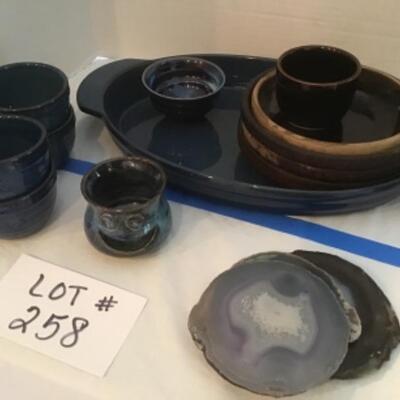A - 258  Set of 12 pcs.  Meyers Stoneware Bowls and Platter 