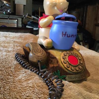 Disney Winnie The Pooh Vintage Phone 12â€. LOT 31