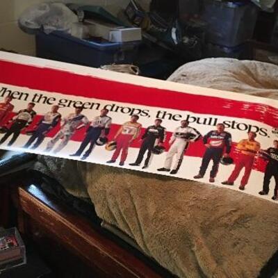 Huge 72â€ NASCAR 1990s Winston Cup Official Poster. LOT 32