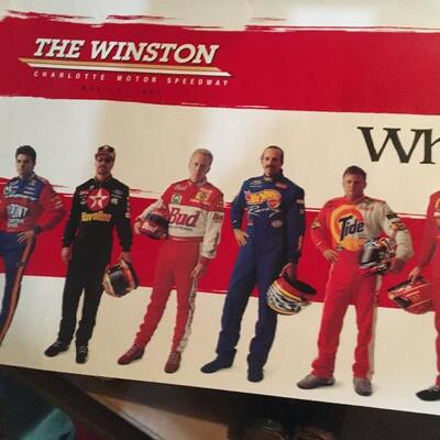 Huge 72â€ NASCAR 1990s Winston Cup Official Poster. LOT 32