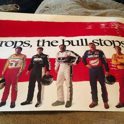 Huge 72â€ NASCAR 1990s Winston Cup Official Poster. LOT 32