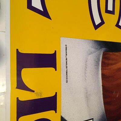 Camel Lights Tobacco and Lottery 17â€ x 28â€ Metal Store Advertising Sign. LOT 38