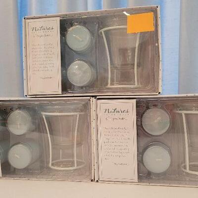 Lot 5: (3) New HALLMARK Votive Candle Sets HEAVENLY HYDRANGEA