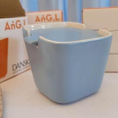 Lot 10: (3) NEW Michael Graves DANSK AnG.L Creamer, Sugar and Salt/Pepper DESIGNER
