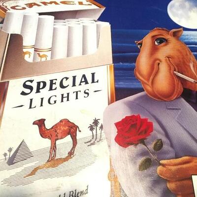 Camel Special Lights Tobacco 17â€ x 24â€ Unused Metal Store Advertising Sign. LOT 39