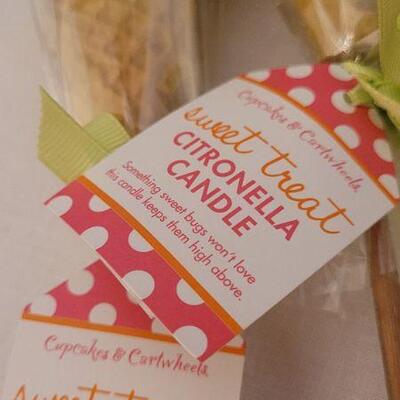 Lot 27: (3) New HALLMARK Designer Ice Cream Cone Citronella Candles 