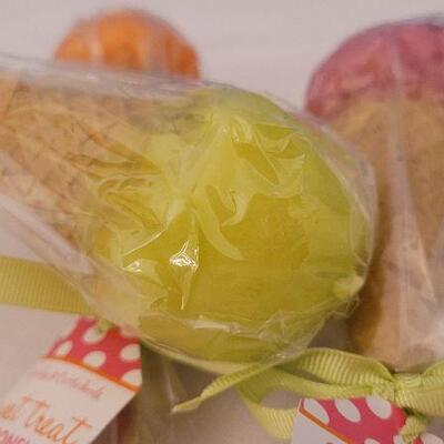 Lot 27: (3) New HALLMARK Designer Ice Cream Cone Citronella Candles 