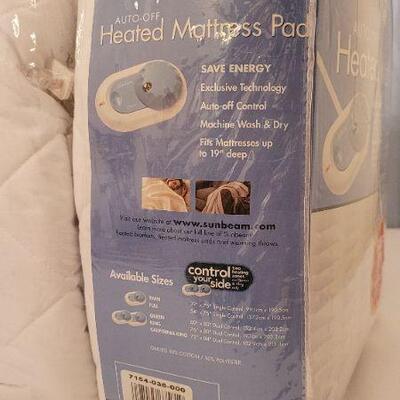 Lot 42: New King Size SLUMBER REST Auto Off Heated Mattress Pad