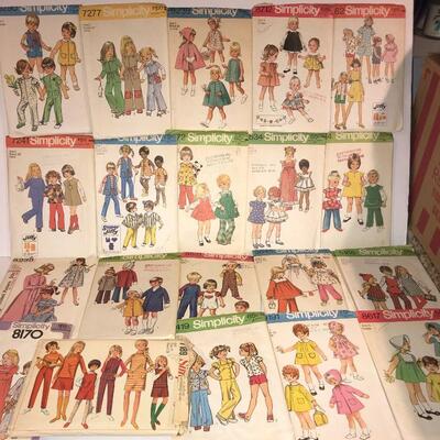 1970s Vintage Children's Patterns - Simplicity - Butterick  - McCalls  