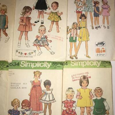 1970s Vintage Children's Patterns - Simplicity - Butterick  - McCalls  