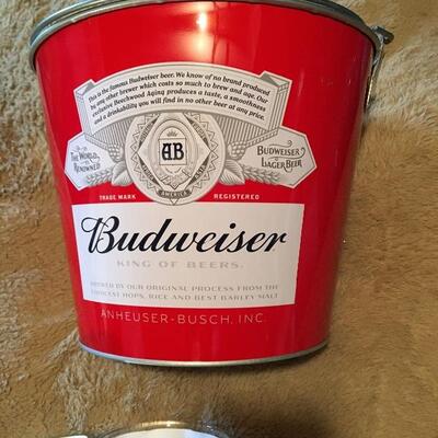 BUDWEISER Promo Bucket, Glasses and Opener LOT 52