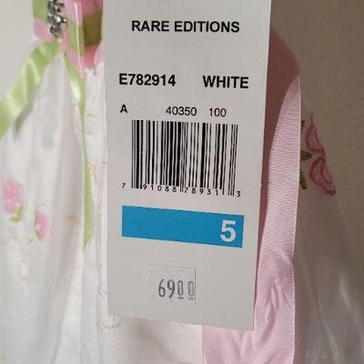 Lot 48: New Children's Size 5 Pink and White Flower Dress