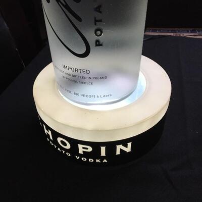 CHOPIN Large 32â€ Vodka Bottle Lit Floor Display.  LOT 53