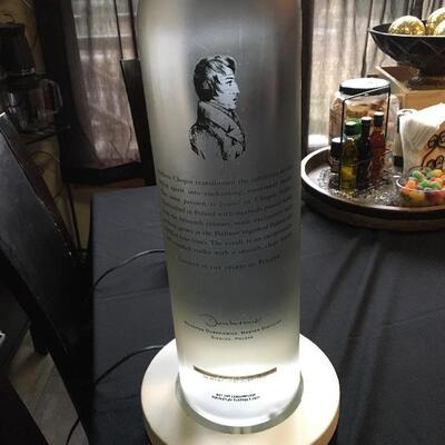 CHOPIN Large 32â€ Vodka Bottle Lit Floor Display.  LOT 53