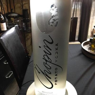 CHOPIN Large 32â€ Vodka Bottle Lit Floor Display.  LOT 53