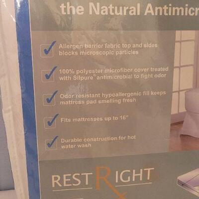 Lot 53: New REST RIGHT Twin Size Allergy Relief Mattress Pad