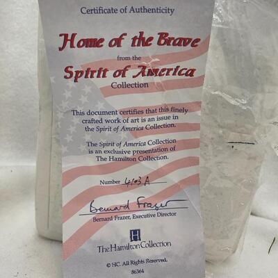 Lot #29 Collectible Home of the Brave - Eagle/Amercian Flag