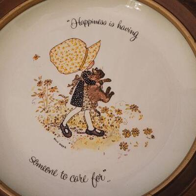 Lot 62: Vintage 12.5" HOLLY HOBBIE Framed Plate