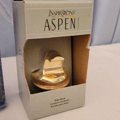 Lot 64: (2) Unused New Bathroom Hardware BRASS