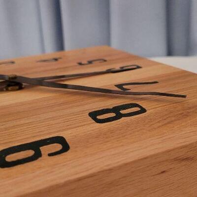 Lot 65: Vintage Mid Century Modern Wood Wall Clock