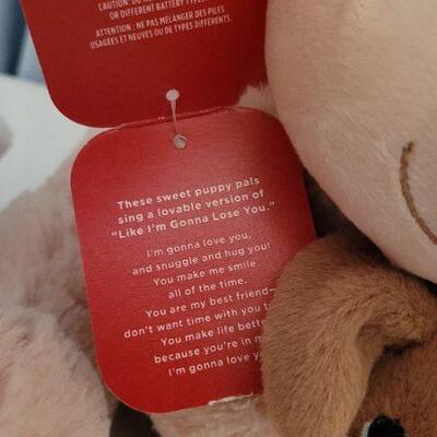 Lot 75: (2) New Puppy Dog Suffed Animals feat. HALLMARK Singing Pals
