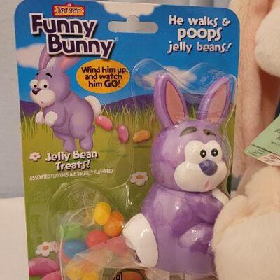 Lot 76: (2) New EASTER Gifts - Singing Bunny and Jelly Bean Dispenser