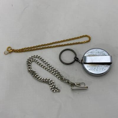 -23- MODERN | Two Pocket Watch Chains | Key Keeper