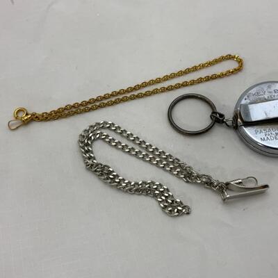 -23- MODERN | Two Pocket Watch Chains | Key Keeper