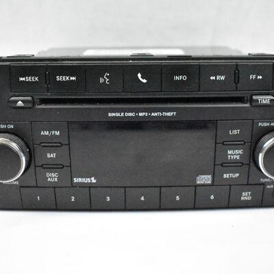 Chrysler/Sirius Car Radio, CD player. Untested. No wires