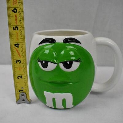 Large Coffee Mug: Green M&M