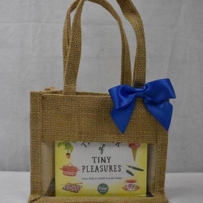 The Tiny Book of Tiny Pleasures with Small Tote Bag