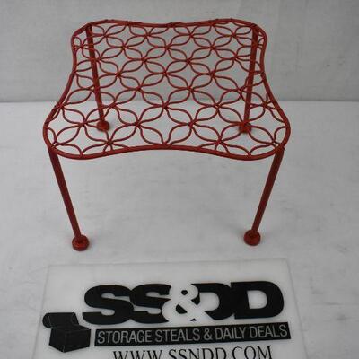 Red Metal Decor Stand