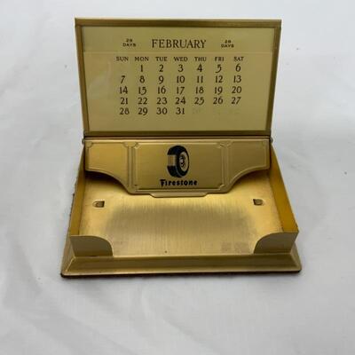 -33- VINTAGE | 1940s Firestone Perpetual Desk Calendar | Complete