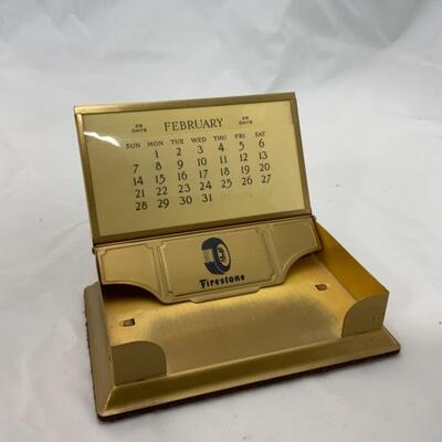 -33- VINTAGE | 1940s Firestone Perpetual Desk Calendar | Complete