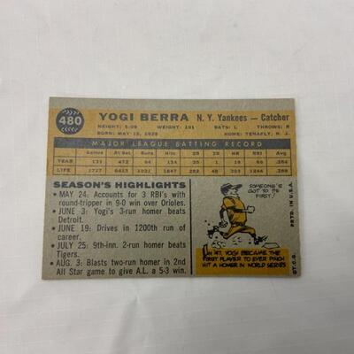 -43- BERRA | 1960 TOPPS Card #480 | New York Yankees