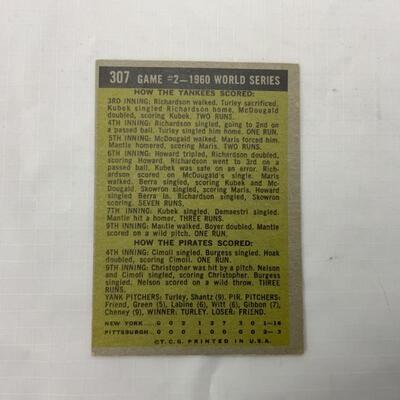 -47- MANTLE | 1960 TOPPS Card #307 | Slams 2 Homers | Yankees