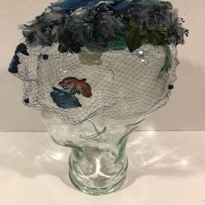 Vintage Floral Topped Net Head Cover