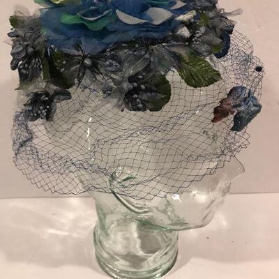 Vintage Floral Topped Net Head Cover