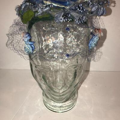Vintage Floral Topped Net Head Cover