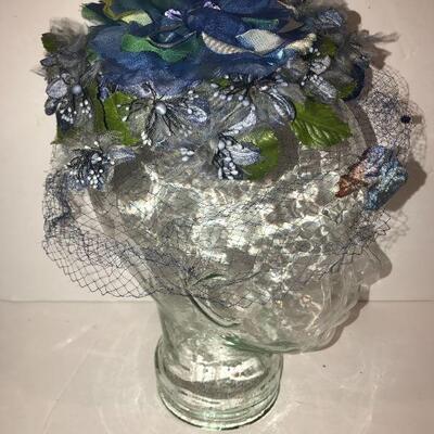 Vintage Floral Topped Net Head Cover