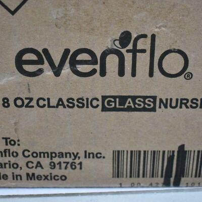 Evenflo Glass Bottles, Qty 6, 8 oz each - New