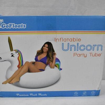 Inflatable Unicorn Party Tube.New, open box