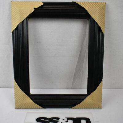 Black Wooden Frame for 11x14 image. Open Back - New