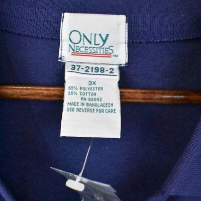 Lane Bryant Sleeveless Button Up Shirt, size 3X, Navy Blue - New