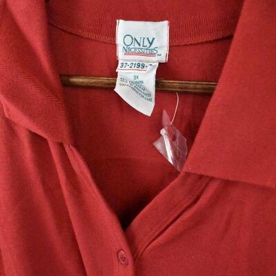 Lane Bryant Sleeveless Button Up Shirt, size 3X, Red - New