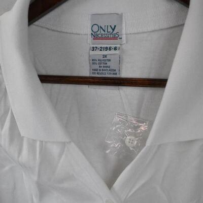 Lane Bryant Sleeveless Button Up Shirt, size 3X, White - New