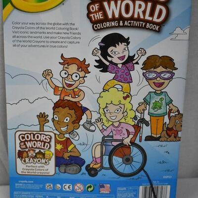 6 pc Colors of the World: 3 Boxes 32 Piece Crayons & 3 Coloring Books - New